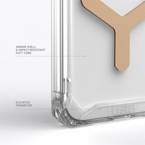 Чохол-накладка Urban Armor Gear Plyo Magsafe для Apple iPhone 15 Pro Ice/Gold (114286114381)