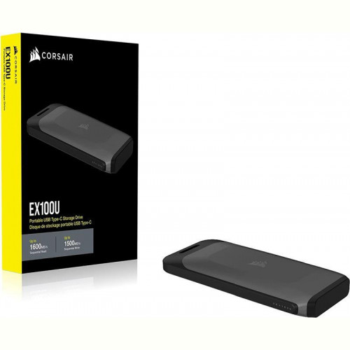 Накопичувач зовнішній SSD Portable USB 2.0ТB Corsair EX100U Black (CSSD-EX100U2TB)