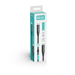 Кабель ColorWay USB Type-C + USB Type-C (M/M), 5.0 А, 2 м, Black (CW-CBPDCC070-BK)