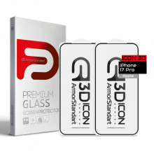 Набір захисних стекол ArmorStandart Icon 3D для iPhone 17 Pro Black 2шт (ARM89134)
