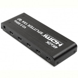 Сплітер PowerPlant (CA912483) HDMI - 4xHDMI, чорний