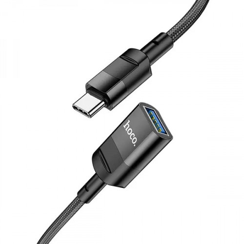 Кабель Hoco U107 USB Type-C - USB V 3.0 (M/F), 1.2 м, чорний (U107CU3BK)