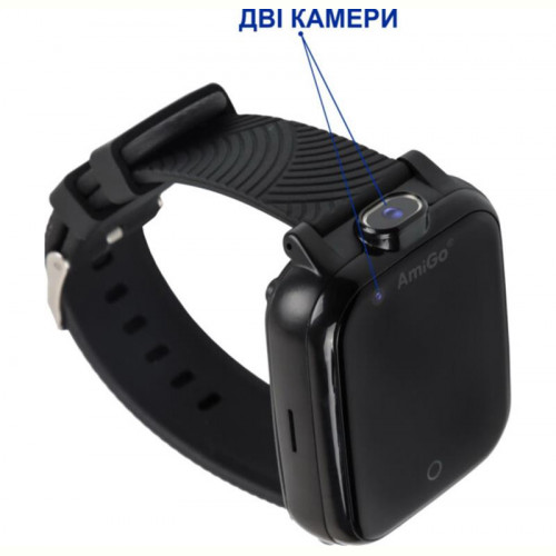 Дитячий смарт-годинник AmiGo GO006 GPS 4G WIFI Videocall Black