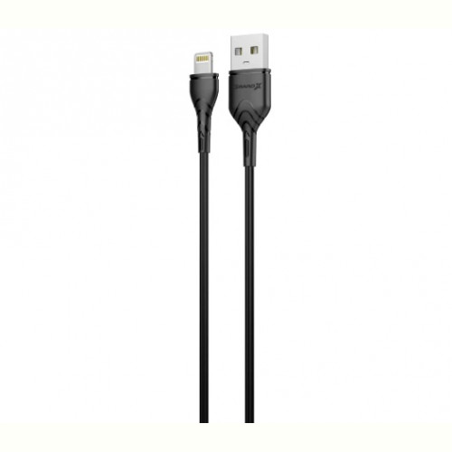 Кабель Grand-X USB-Lightning, 1м, Cu, 2,1A, Black (PL01B)