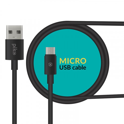 Кабель Piko CB-UM11 USB-microUSB 0.2м Black (1283126493874)