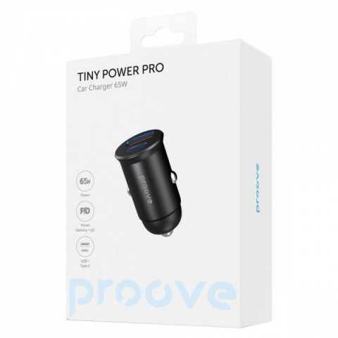 АЗП Proove Tiny Power Pro 65W (USB + Type-C) black Купити в Україні
