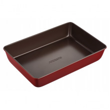 Форма для випікання Ardesto Golden Brown, 34.5х24х6см, вуглецева сталь, прямокутна, коричнево-червоний