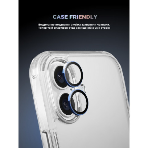 Захисне скло для камери ArmorStandart Supreme BI для iPhone 16/16 Plus Blue (ARM79427)