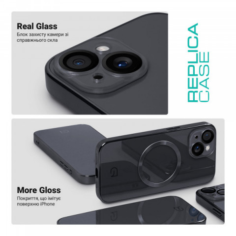 Чохол ArmorStandart Replica MagSafe для Apple iPhone 15 Black (ARM76222)