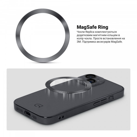 Чохол ArmorStandart Replica MagSafe для Apple iPhone 15 Black (ARM76222)