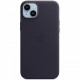 Чохол-накладка Apple Leather Case with MagSafe для Apple iPhone 14 Plus Ink (MPPC3)