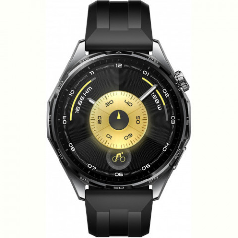 Смарт-годинник Huawei Watch GT 6 46mm Black with Black Fluoroelastomer Strap (55020FTX)