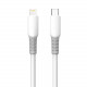 Кабель ColorWay USB Type-C - Lightning (M/M), liquid silicone, 3А, 1 м, White (CW-CBPDCL093-WT)