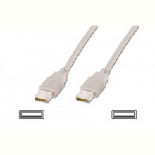 Кабель ATcom USB 2.0 AM/AM 1.8 м. white