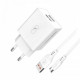 Зарядний пристрій SkyDolphin SC30V (2USB, 2.1A) White (MZP-000114) + кабель Type-C