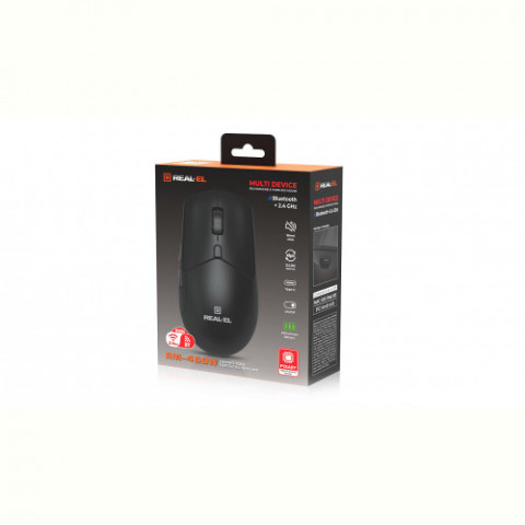 Миша бездротова REAL-EL RM-460W Black