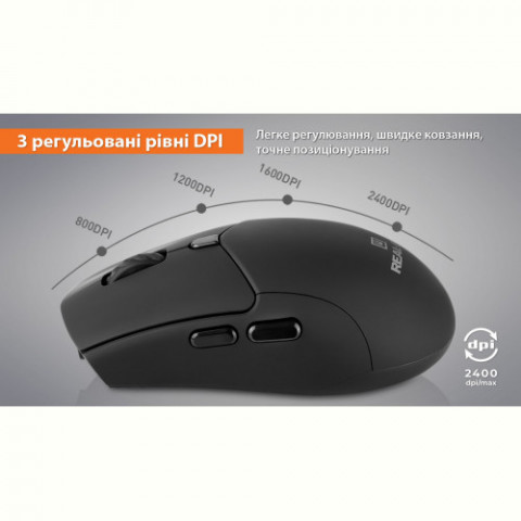 Миша бездротова REAL-EL RM-460W Black