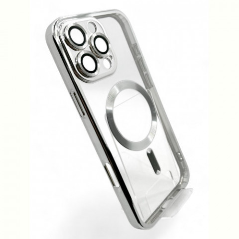 Чохол-накладка BeCover TPU Chrome Case MagSafe для Apple iPhone 16 Pro Silver (712083)