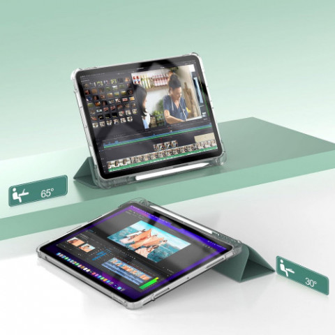 Чохол-книжка BeCover Soft Edge з кріпленням Apple Pencil для Apple iPad Air (4/5) 2020/2022 10.9" Dark Green (711120)