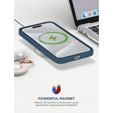 Чохол ArmorStandart ICON2 MagSafe для Apple iPhone 15 Pro Max Storm Blue (ARM72754)