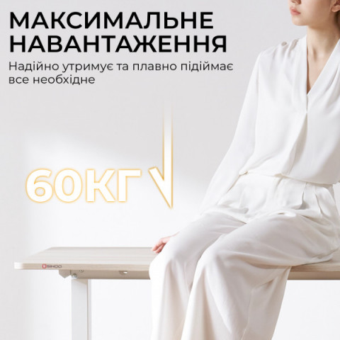 Комп’ютерний стіл з електрорегулюванням висоти Sihoo D03 1.4m White (D03-106/D03-107) Купити в Україні