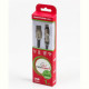 Кабель Cablexpert (CCPB-ML-USB-05BK) USB 2.0 BM - Lightning + microUSB, преміум, плоский, 1м, чорний