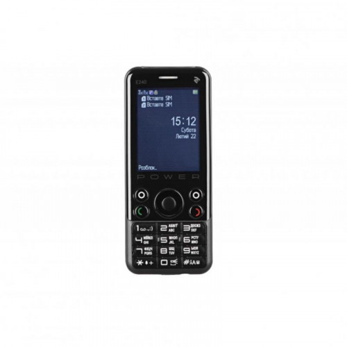 Мобiльний телефон 2E E240 Power Dual Sim Black (680576170088)