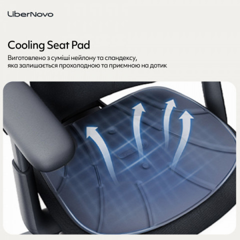 Охолоджувальний килимок для сидіння LiberNovo Cooling Seat Pad Grey Купити в Україні