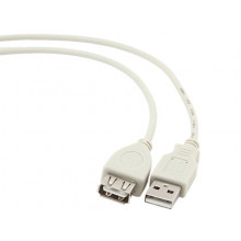 Кабель Cablexpert (CC-USB2-AMAF-75CM/300), USB2.0 AM - USB2.0 AF, 0.75м, білий