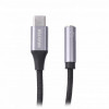 Адаптер-перехідник Maxxter (A-CM34), USB-C-3.5 мм, сірий