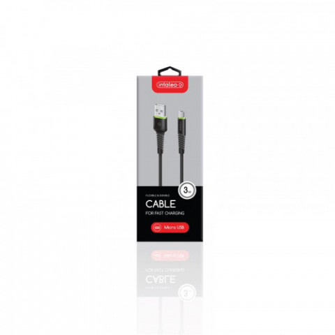 Кабель Intaleo CBFLEXM3 USB-microUSB 3м Black (1283126487491)