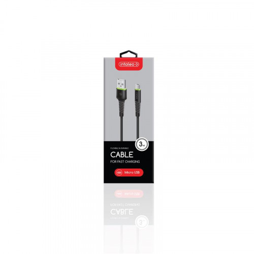 Кабель Intaleo CBFLEXM3 USB-microUSB 3м Black (1283126487491)