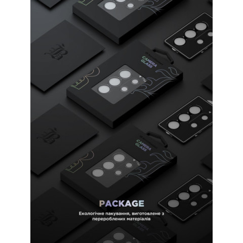 Захисне скло для камери ArmorStandart Supreme Black Icon для Samsung S25 Ultra Black Clear (ARM83223)