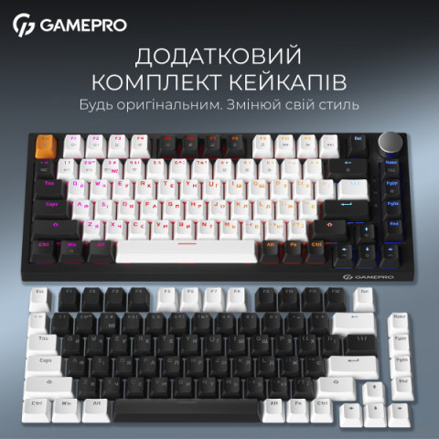 Бездротова механічна клавіатура GamePro MK160 QLAB Sakura Switch Black Купити в Україні