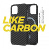 Чохол-накладка Armorstandart LikeCarbon MagCase для Apple iPhone 12/12 Pro Black (ARM66634)