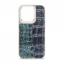 Чохол Harder Glamorous Croco для Apple iPhone 15 Pro Grey Green (ARM76761)