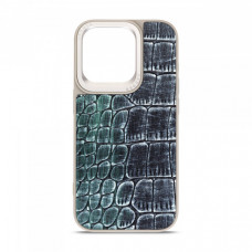 Чохол Harder Glamorous Croco для Apple iPhone 15 Pro Grey Green (ARM76761)