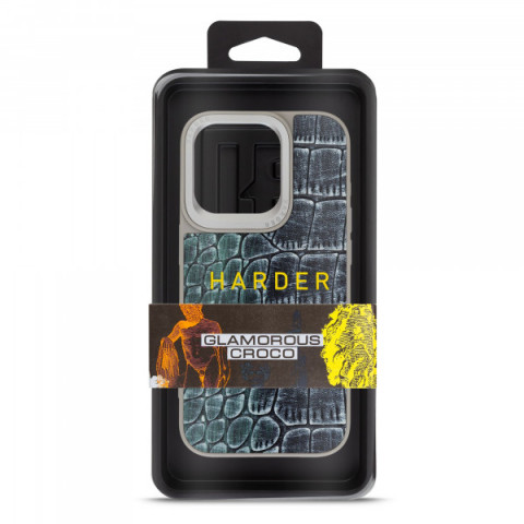 Чохол Harder Glamorous Croco для Apple iPhone 15 Pro Grey Green (ARM76761)