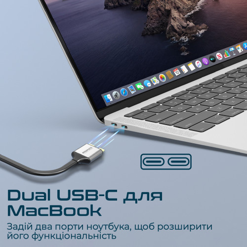 Концентратор USB Type-C Promate VersaHub 13 in 1 Grey (versahub-mst.grey)