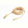 Кабель Cablexpert (CCB-mUSB2B-AMLM-6-G) USB 2.0 - Lightning, 1.8м, золотистий
