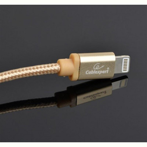 Кабель Cablexpert (CCB-mUSB2B-AMLM-6-G) USB 2.0 - Lightning, 1.8м, золотистий