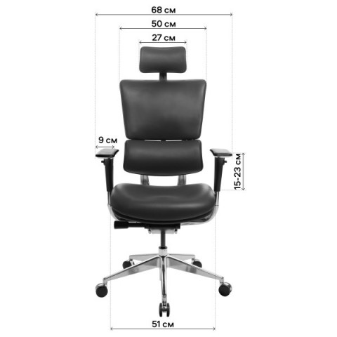 Офісне крісло GT Racer X-807 Leather Black (P-02)