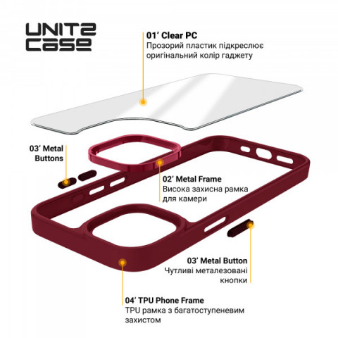 Чохол ArmorStandart UNIT2 для Apple iPhone 15 Plus Marsala (ARM69978)