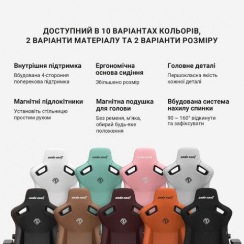Ігрове крісло Anda Seat Kaiser 3 Size L Fabric Black (AD12YDC-L-01-B-CF)