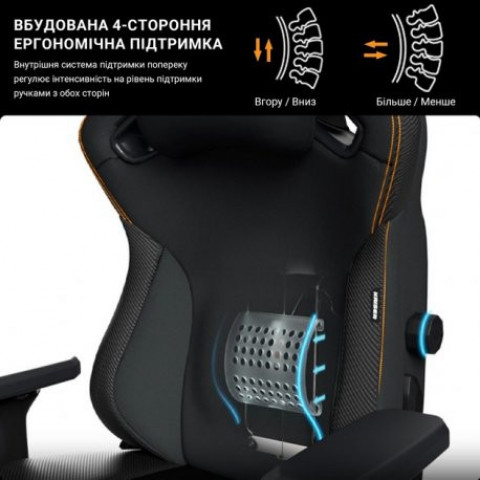 Ігрове крісло Anda Seat Kaiser 3 Size L Fabric Black (AD12YDC-L-01-B-CF)