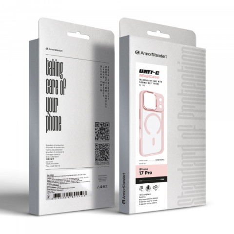 Чохол ArmorStandart Unit-C MagCase для Apple iPhone 17 Pro Pale Pink (ARM86295)