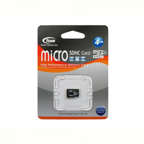 Карта пам`ятi MicroSDHC 4GB Class 4 Team (TUSDH4GCL402)