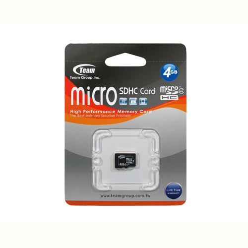Карта пам`ятi MicroSDHC 4GB Class 4 Team (TUSDH4GCL402)