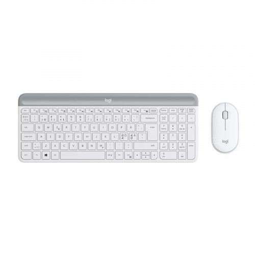 Комплект (клавіатура, мишка) бездротовий Logitech MK470 White USB (920-009205)