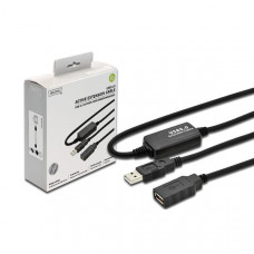 Кабель Digitus USB 2.0 (AM/AF) 10.0m, активний, Black